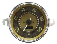スミスデジタルスピードメーター120KMH、ブラウンフェイス：T2スプリット1950-1967