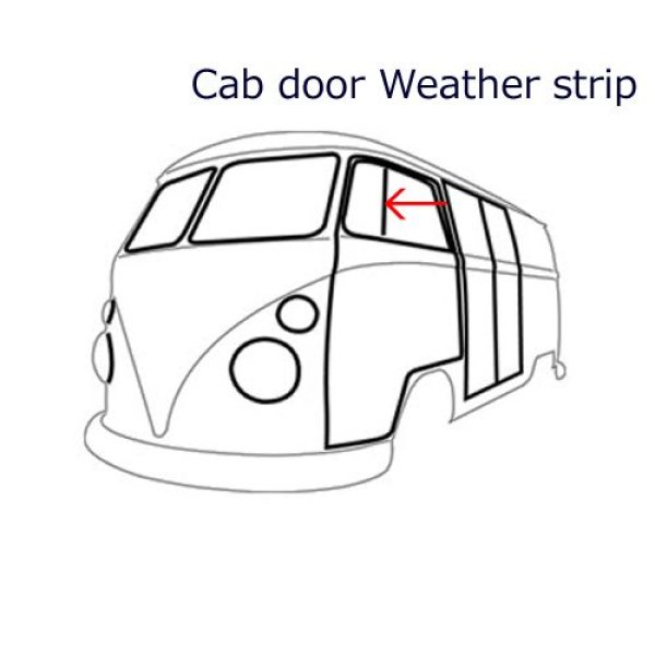 画像1: キャブドア ウェザーストリップ/T1 (1)